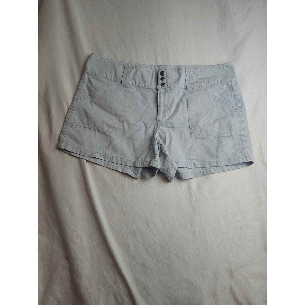 Old Navy Womens Light Blue Cotton Shorts Triple Button Fly Size 12 Vintage 2005
